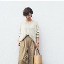 ゆるゆるコーデであか抜ける♪ ワイドパンツ×ゆるトップスのアップデートコーデ