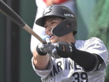 「1度1軍に呼んでも良いのでは？」ロッテ現ドラ加入の大砲が逆方向へ衝撃弾 本塁打＆打点の2冠で打率3割超 かつての“虎のロマン砲”にファン期待
