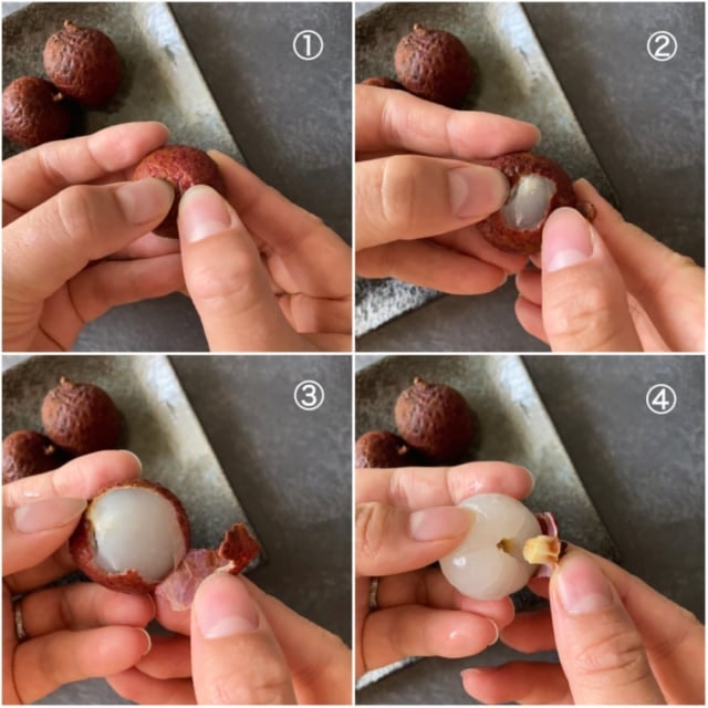 業務スーパーの冷凍ライチの剥き方