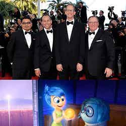 ディズニー「インサイド・ヘッド」、世界初上映で大絶賛　スタンディングオベーションが沸き起こる（左から）ロニー・デル・カルメン、ジョナス・リヴェラ、ピート・ドクター、ジョン・ラセター（C）2015 Disney／Pixar．All Rights Reserved．【モデルプレス】　