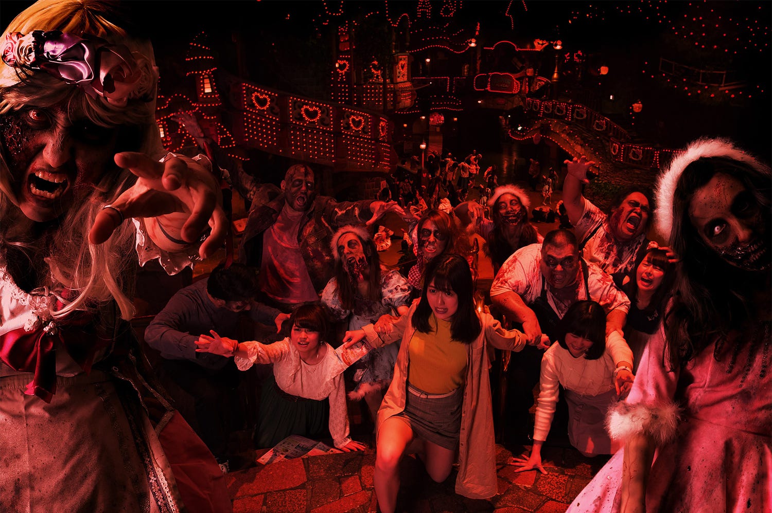 閉館後のサンリオピューロにゾンビが大量徘徊!人気ホラーイベントに新レストラン登場