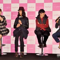 トークショーの様子(左から)大政絢、栗原類、向井慧、月川翔監督