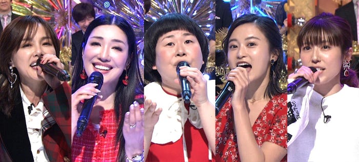 左から:相川七瀬、アンミカ、大島美幸、小島瑠璃子、若槻千夏 (C)フジテレビ