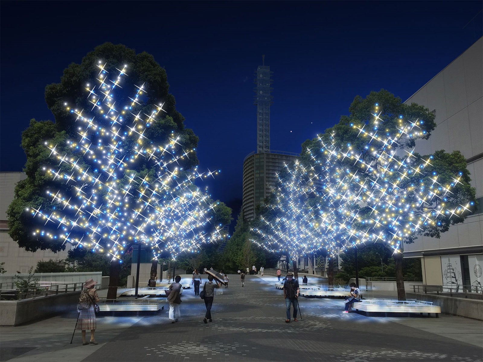 「グランモール公園-Bright-Illumination」ヨーヨー広場イメージ／画像提供：ランドマークプラザ広報事務局