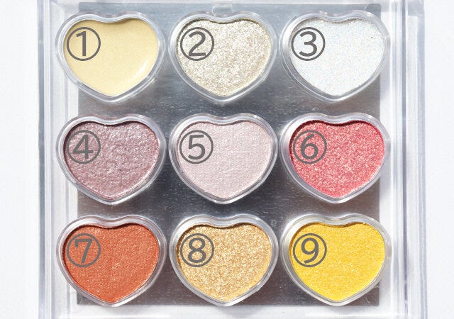 付録　ムック　ピュレグミ　コスメパレット　カラー紹介　9色