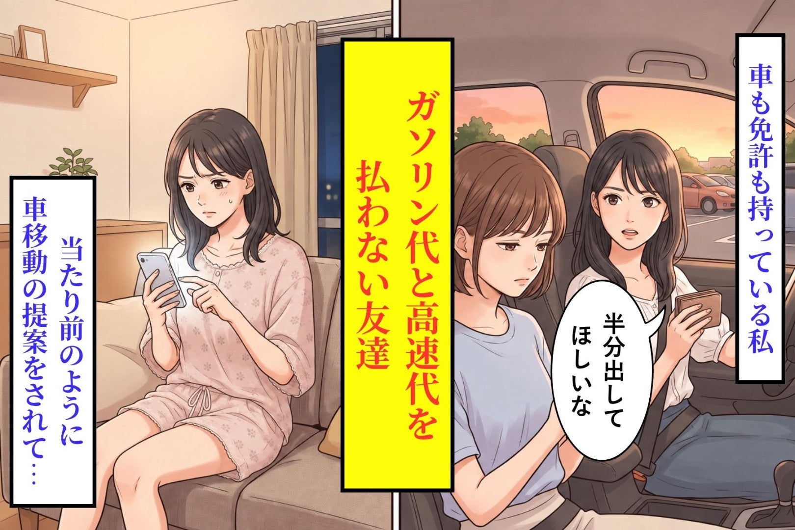「私から余分にお金もらって利益出そうとしてるんでしょ？」ガソリン代を断られた私が、次の旅行で車を出さなかった話