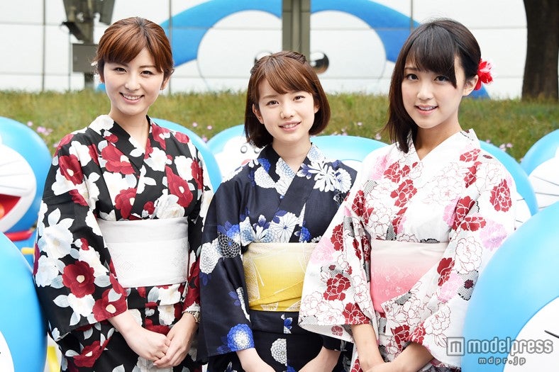 左から：テレビ朝日・宇賀なつみアナ、弘中綾香アナ、竹内由恵アナ