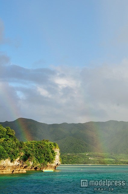湾内に綺麗な虹が架かることも／photo by ajari