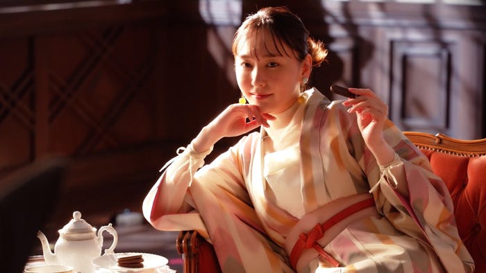 新垣結衣/新TVCM「生のときはじめまして」篇メイキングカット(提供写真)