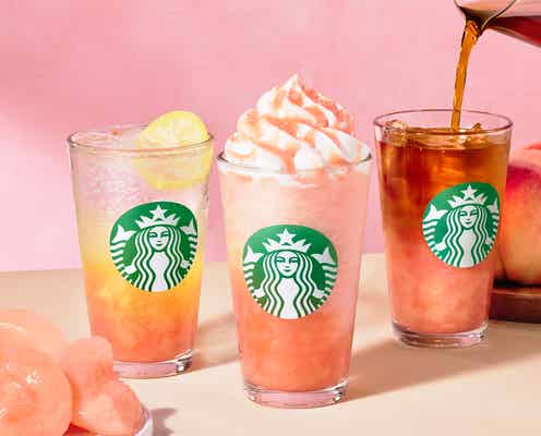 スタバ、新作「ヘブンリー ピーチ フラペチーノ」含む桃が主役の限定ビバレッジ3種登場
