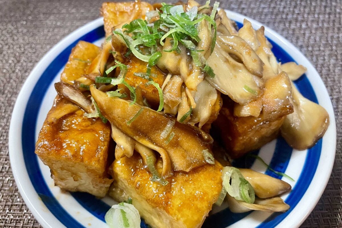 厚揚げのオイスター甘酢炒め