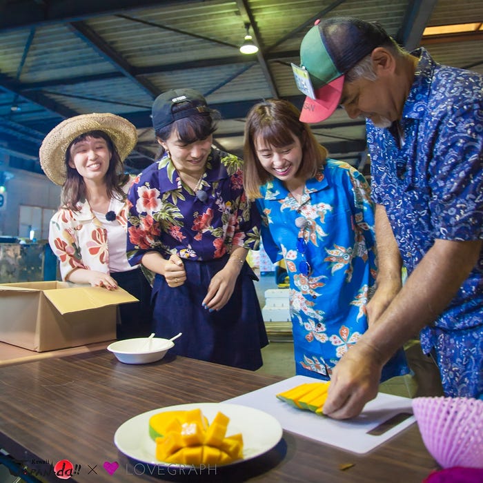 沖縄ならではのフルーツを試食(写真提供:MBS)