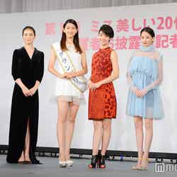 （左から）武井咲、是永瞳さん、剛力彩芽、河北麻友子 （C）モデルプレス