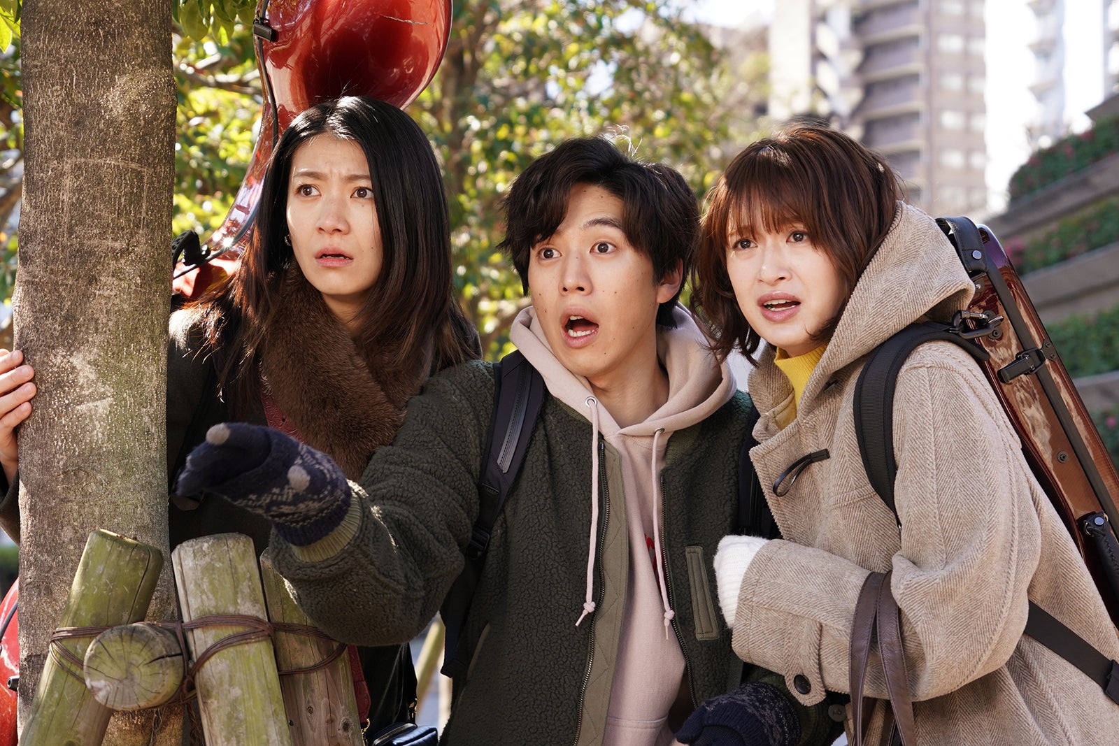 宮崎美子、坂東龍汰、門脇麦／「リバーサルオーケストラ」第8話より（C）日本テレビ