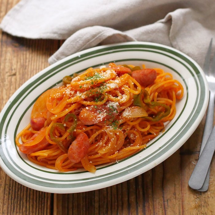 お手軽パスタ レンジナポリタン モデルプレス