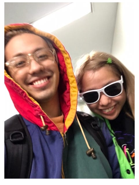 ぺこ&りゅうちぇる、すっぴんで出発/ぺこオフィシャルブログ(Ameba)より