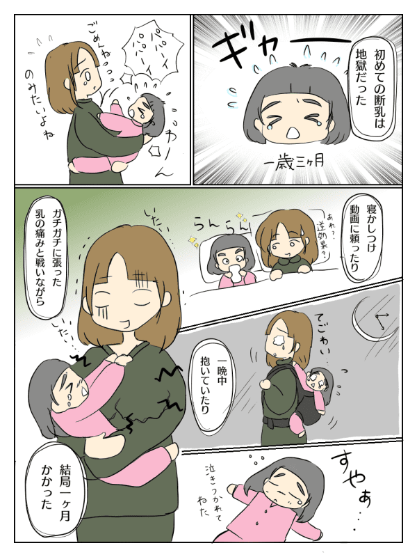 初めて　断乳