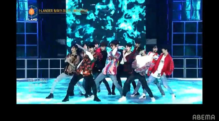 BTSの「FIRE」でパフォーマンスする練習生(C) AbemaTV, Inc.