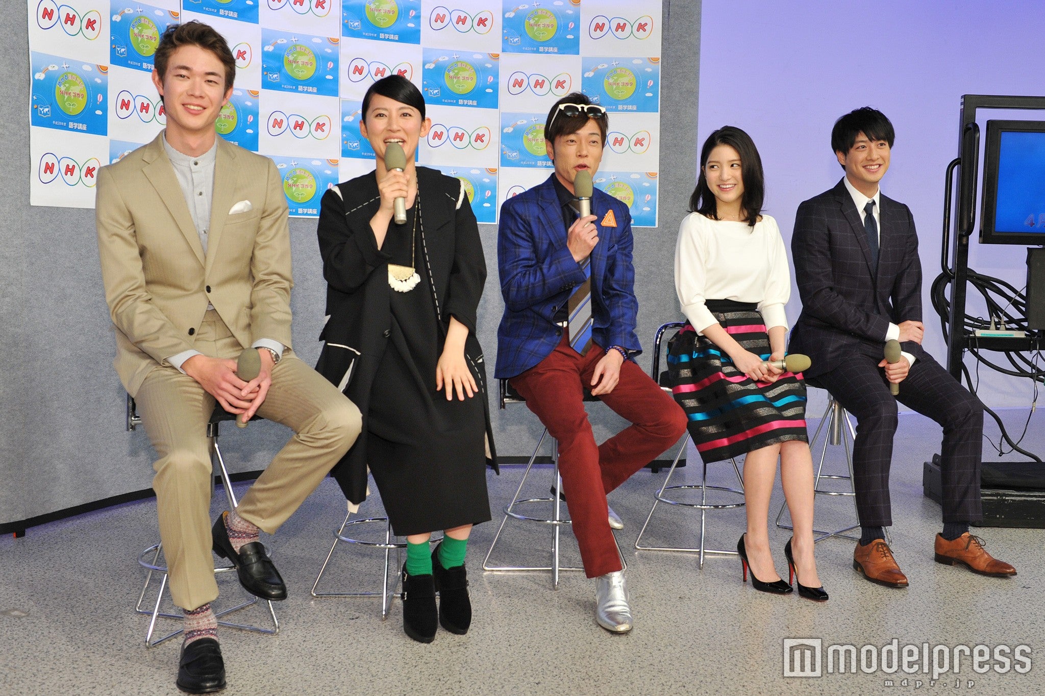 左から：宮沢氷魚、福田彩乃、陣内智則、川島海荷、渡部秀（C）モデルプレス