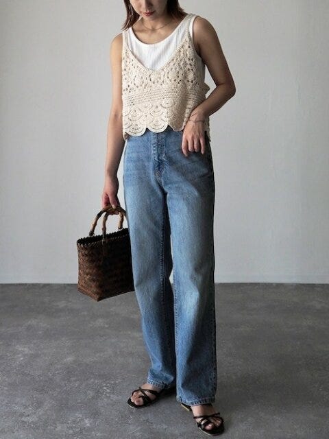 ビスチェ　コーデ　着回し