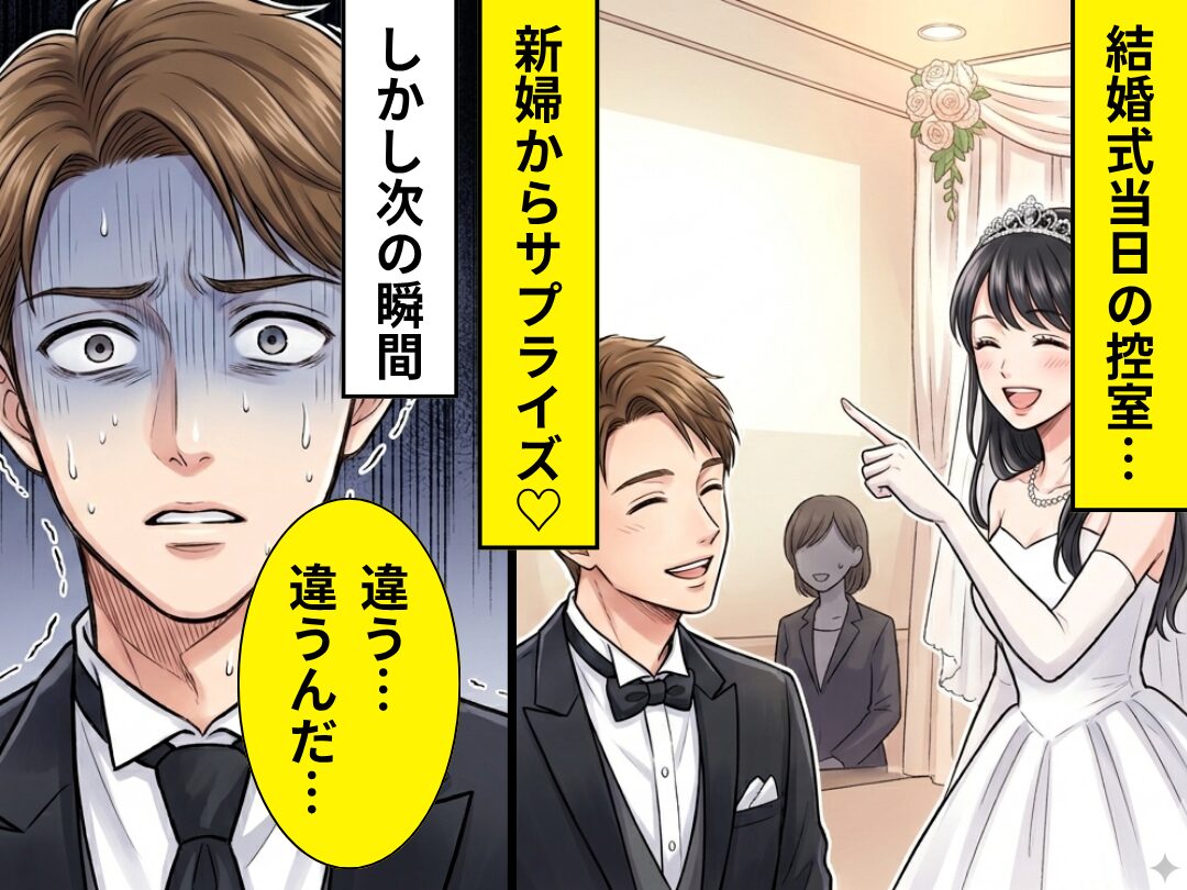 結婚式当日…新婦が“サプライズ”を用意♡だが直後⇒同僚「キャアア！」新郎が【地獄】に落ちたワケ！？