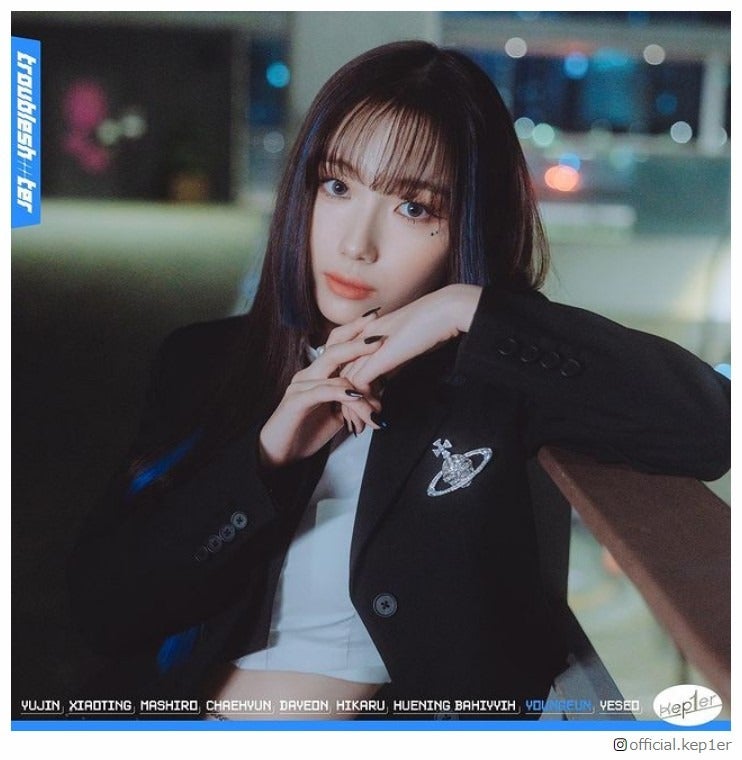 Kep1erヨンウン、“姫カット”＆青インナーで大胆イメチェン 約4ヶ月ぶりカムバ曲コンセプトフォト公開で衝撃の声相次ぐ