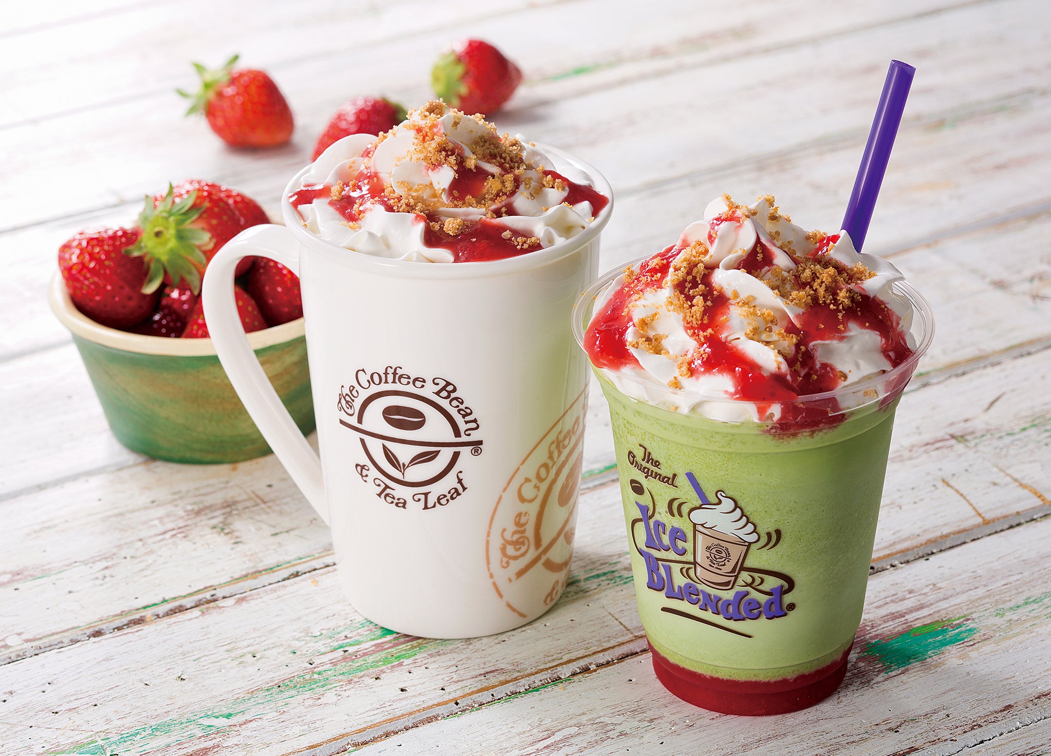 コーヒービーン、香り豊かな抹茶＆甘酸っぱい苺の日本限定ドリンク登場