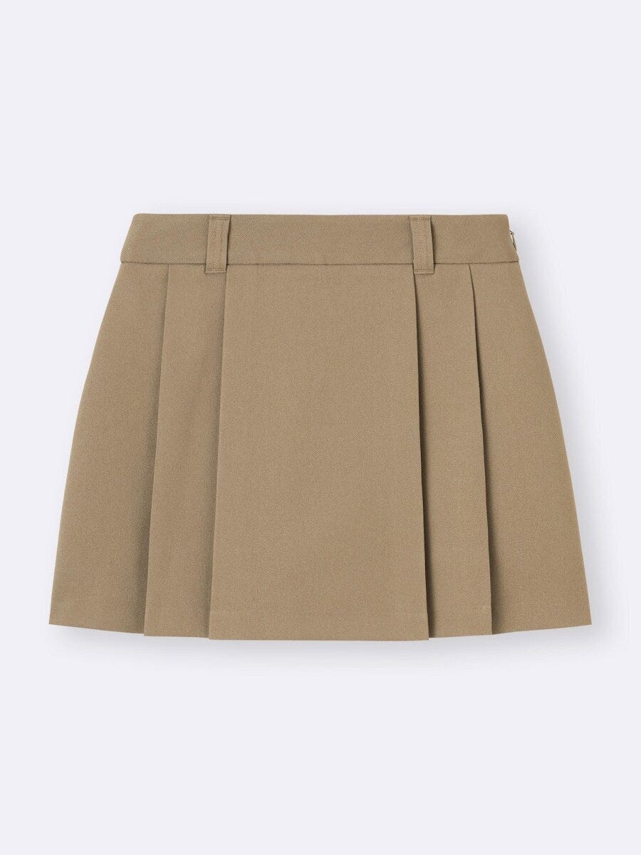 サイドプリーツスコート 2026gu女性おすすめサイドプリーツスコート