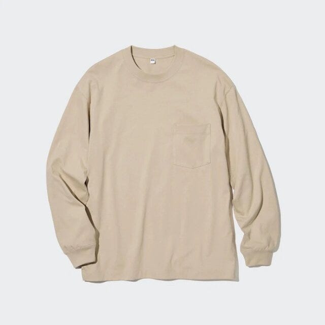 ユニクロ　uniqlo　レディース　おすすめ　オススメ　コスパ　2023　春　トップス　ロンT　Tシャツ　ウォッシュコットンクルーネックTシャツ　メンズ