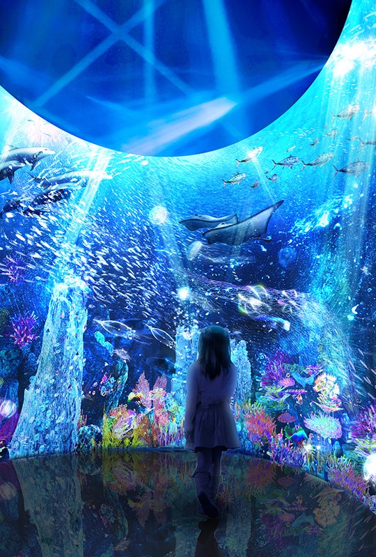 OCEAN BY NAKED 光の深海展／画像提供：アカツキライブエンターテインメント