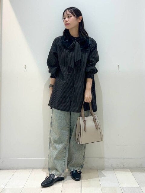 2WAYリボンタイブラウス 2025秋冬グローバルワーク2WAYリボンタイブラウス