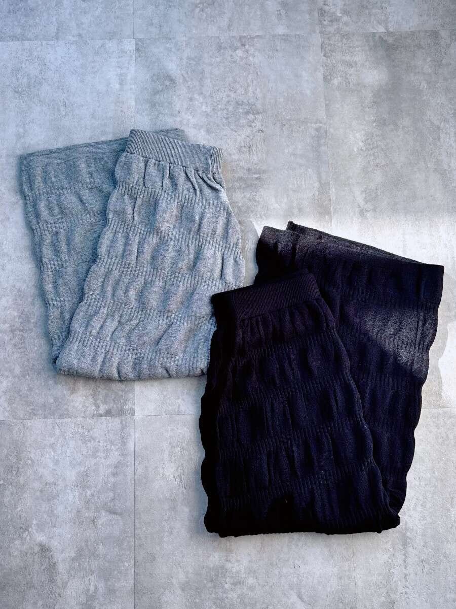 cocaシャーリングニットスカート