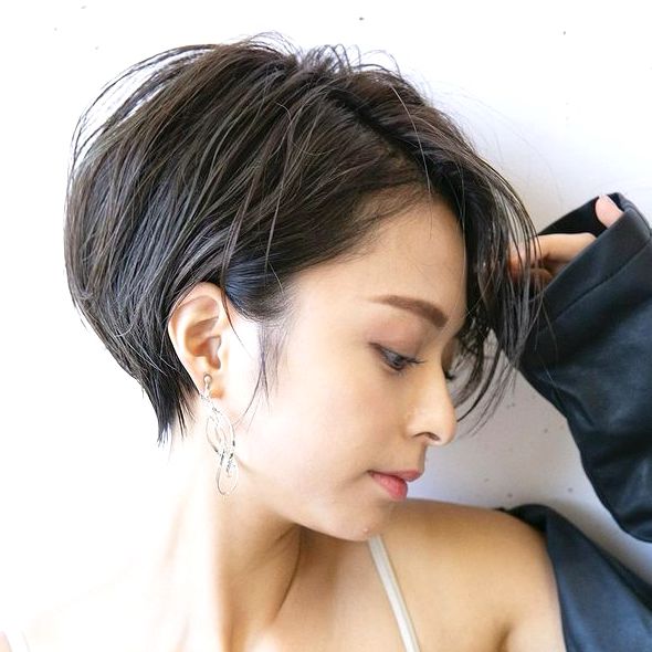 画像13 16 前髪なし 黒髪ショートヘアにしてみない ナチュラル ハンサムスタイルまで モデルプレス