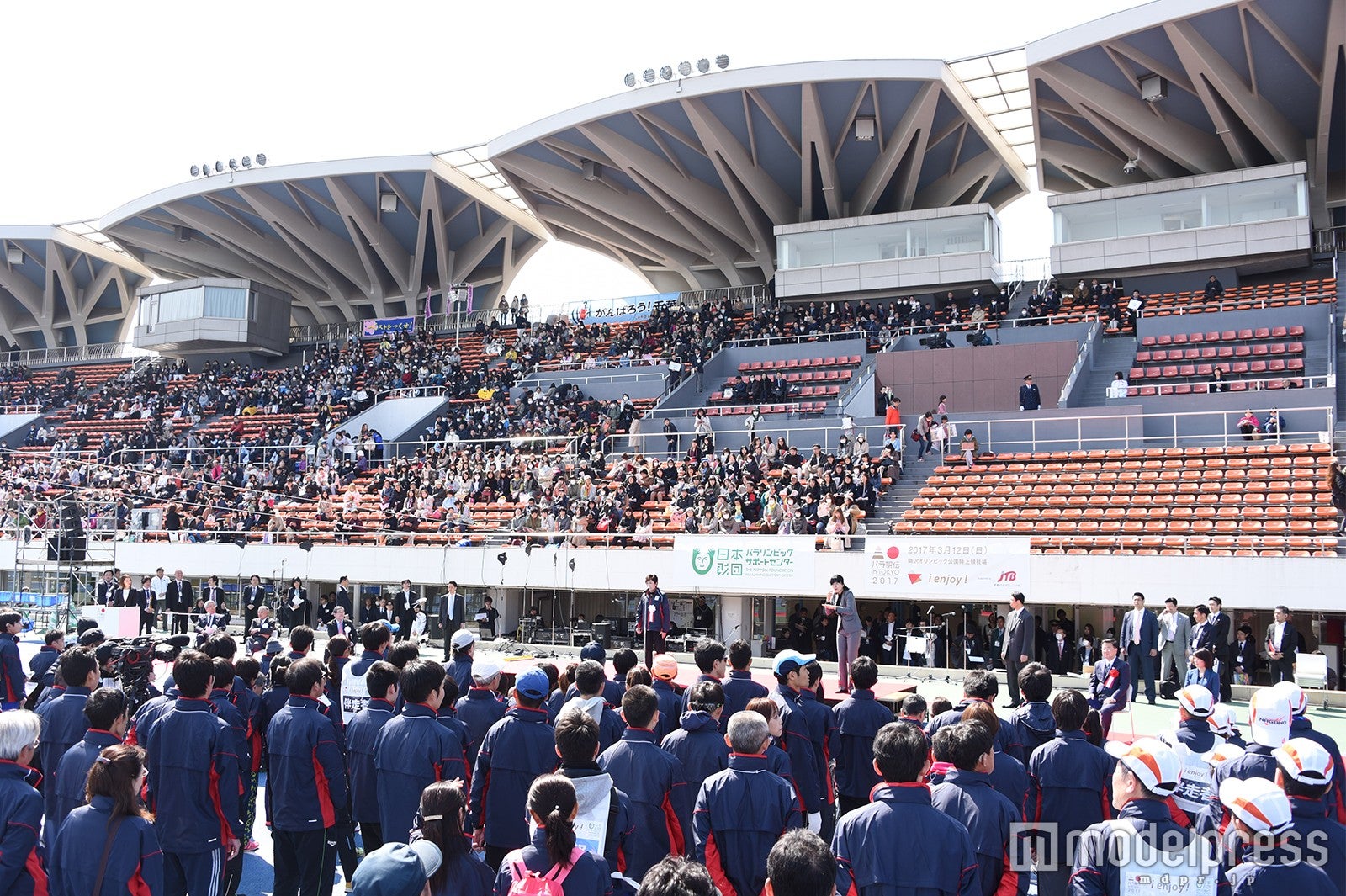 パラ駅伝の様子 （C）モデルプレス