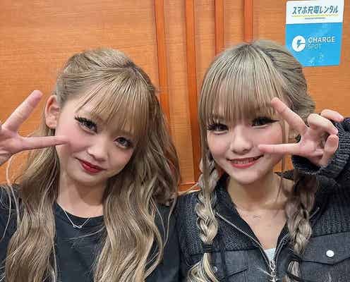 小学生ギャルモデル・りゅあ&らら、卒業を報告 ブロンド盛り髪×刺繍入り制服姿に「唯一無二」「平成感が最高」と反響