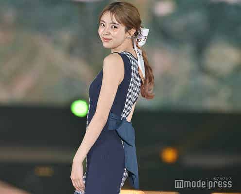 小林由依、ギンガムチェックワンピで美スタイル際立つ【GirlsAward 2025SS】
