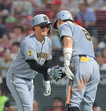 阪神が連勝で5月30日以来の貯金10 4年連続で前半戦の勝ち越し決定 森下が自己最多の24号2ラン 梅野が今季初の2打点 才木はマツダで不敗神話継続