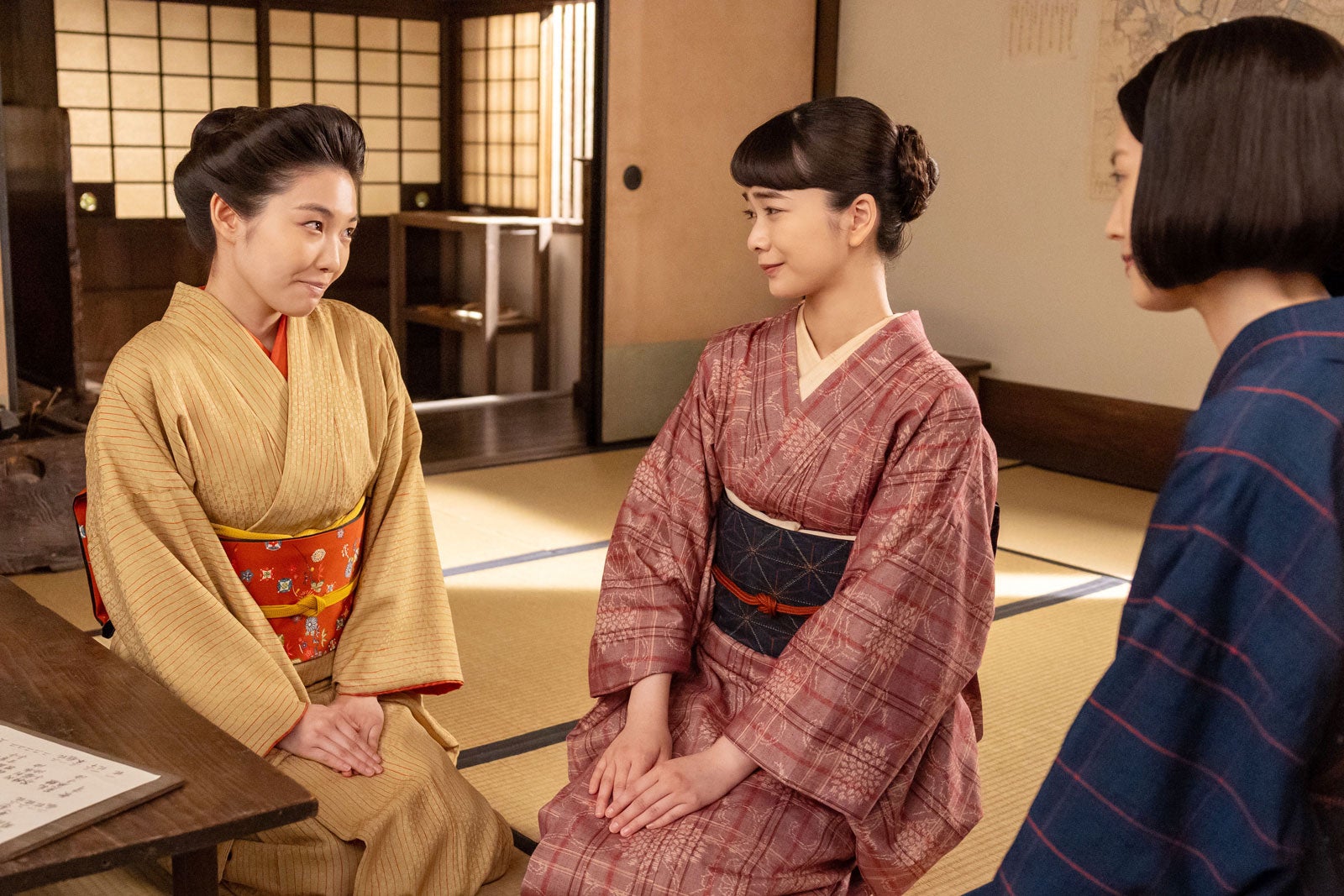 木越明、見上愛、上坂樹里「風、薫る」第102話（C）NHK