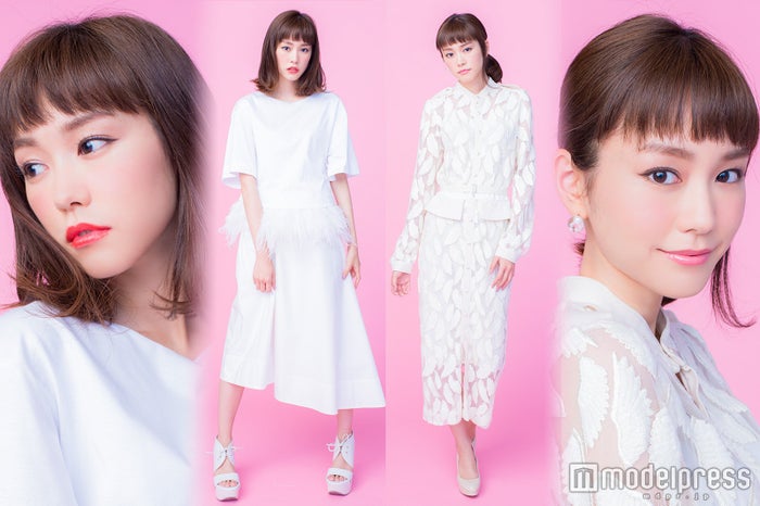 桐谷美玲 全身ホワイト が最強可愛い オトナsexyな透け感 Vs 技あり裾フェザー Sensation で何を着る モデルプレス