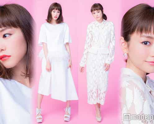 桐谷美玲「全身ホワイト」が最強可愛い!“オトナSEXYな透け感 vs 技あり裾フェザー”『SENSATION』で何を着る?