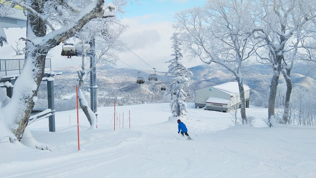 エコークワッドリフトで山頂のパウダーを集中攻略！