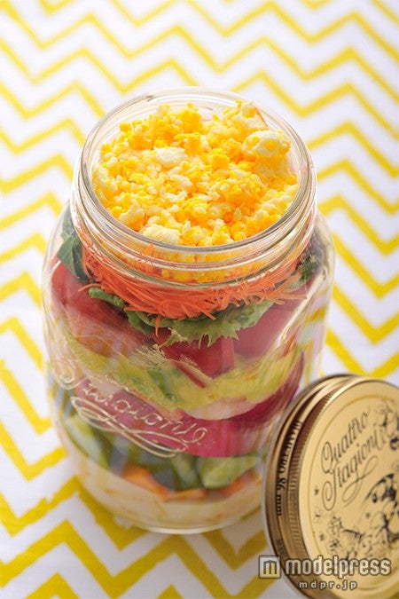 ヨーグルトディップのジャーサラダ