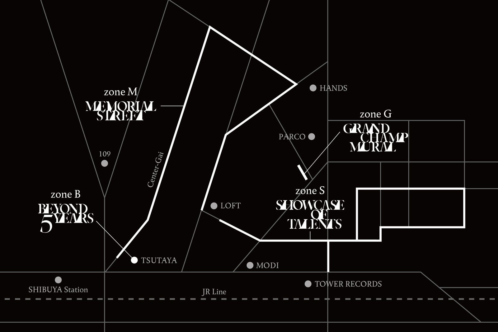 「BMSG STREET GALLERY」マップ（提供写真）