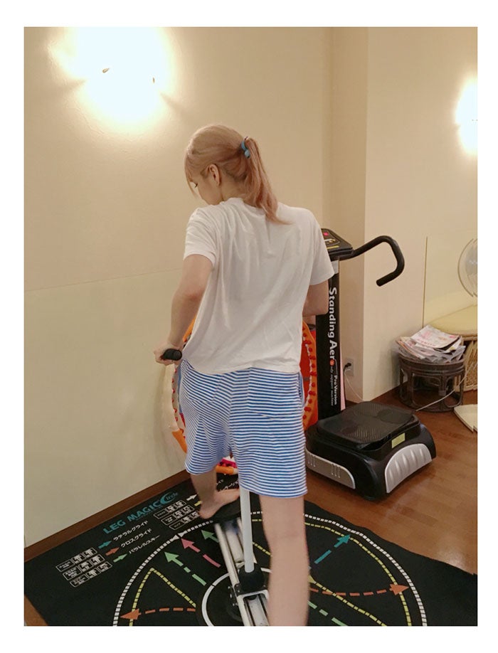 トレーニング風景／紗蘭公式ブログ（LINE）より