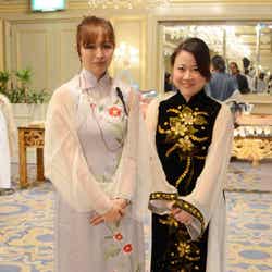 イベントスタッフもアオザイ姿で登場