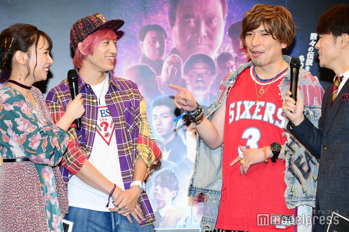 (左から)山田菜々、兼近大樹、りんたろー。、陣内智則(C)モデルプレス