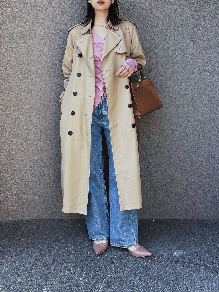 トレンチコート コーデ トレンチコートコーデ2