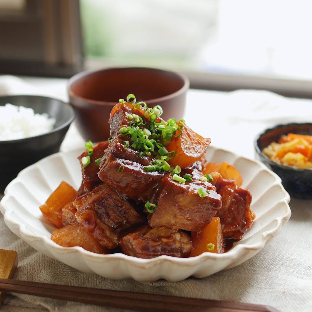 レンジでほろほろっ…！豚バラ肉のこくうま土手角煮