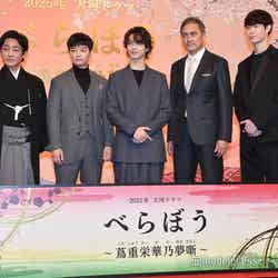（左から）片岡愛之助、染谷将太、横浜流星、渡辺謙、宮沢氷魚（C）モデルプレス