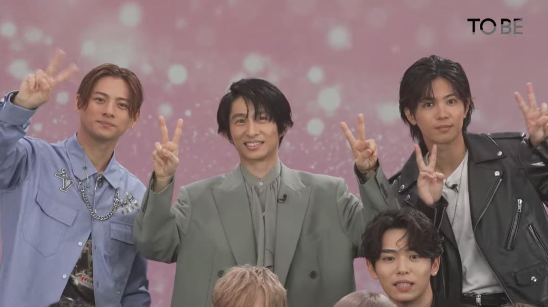 平野紫耀、三宅健、神宮寺勇太「TOBE」公式YouTubeより